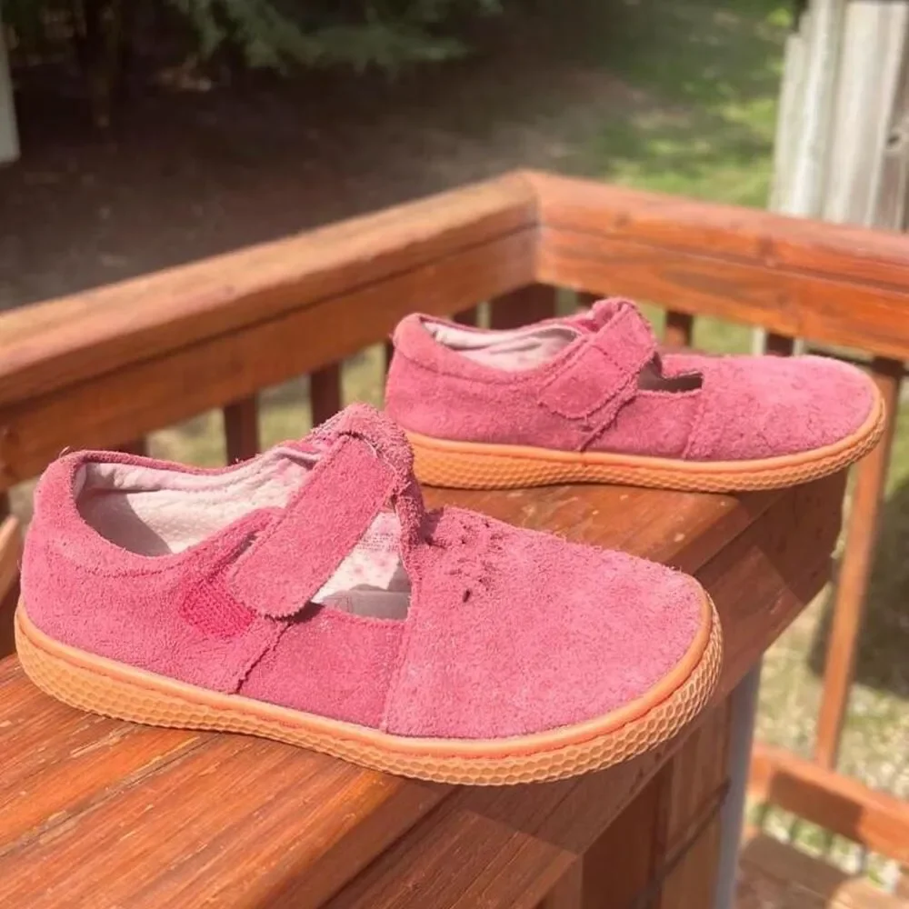 Livie & Luca Youth 12 Burgundy Suede Mary Jane Ballet Flats Loafers